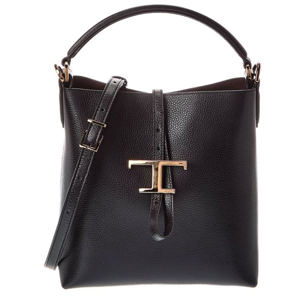 Tod's T Timeless Pendant Bucket Bag, Black